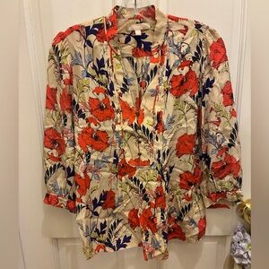 Banana Republic beige Floral Blouse size XS